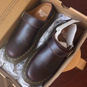 NWT Dr. Martens Laketen Atlas Leather Slingback Platform Mules